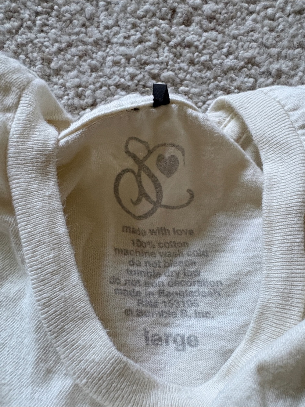 Women’s Short Sleeve Tee - Cream - Large